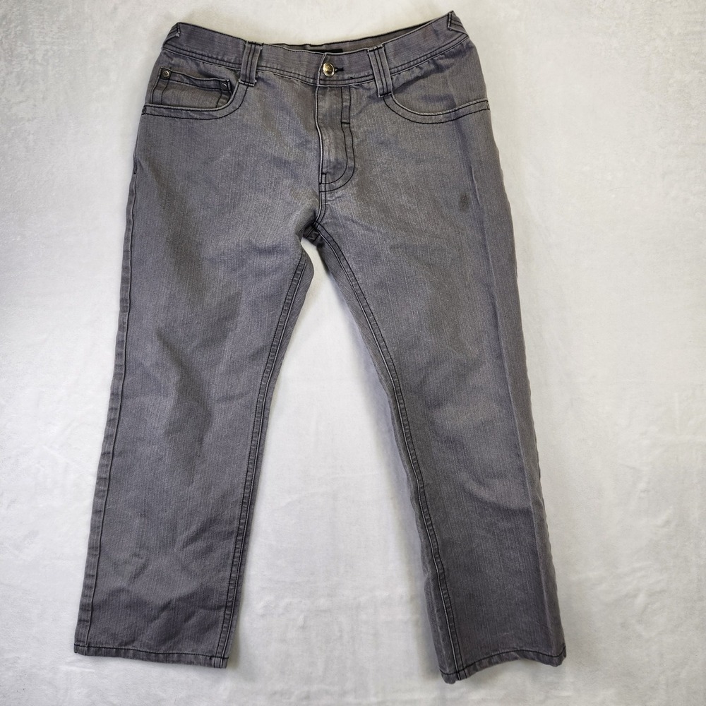 Mecca Since Day One Men's Grey Denim Jeans W38 L32 Straight Fit